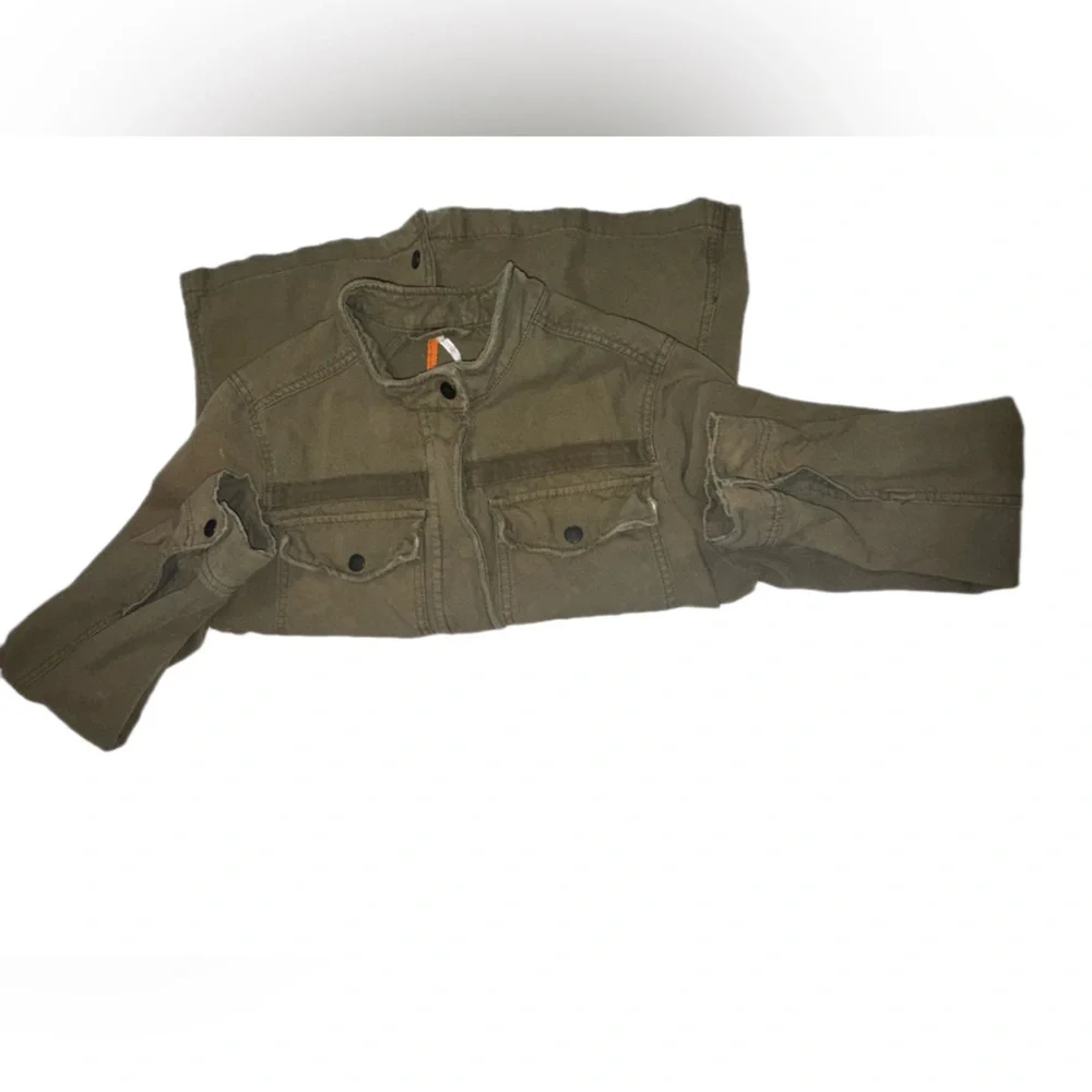 Free People Olive Green Utility Jacket Size Medium army jacket